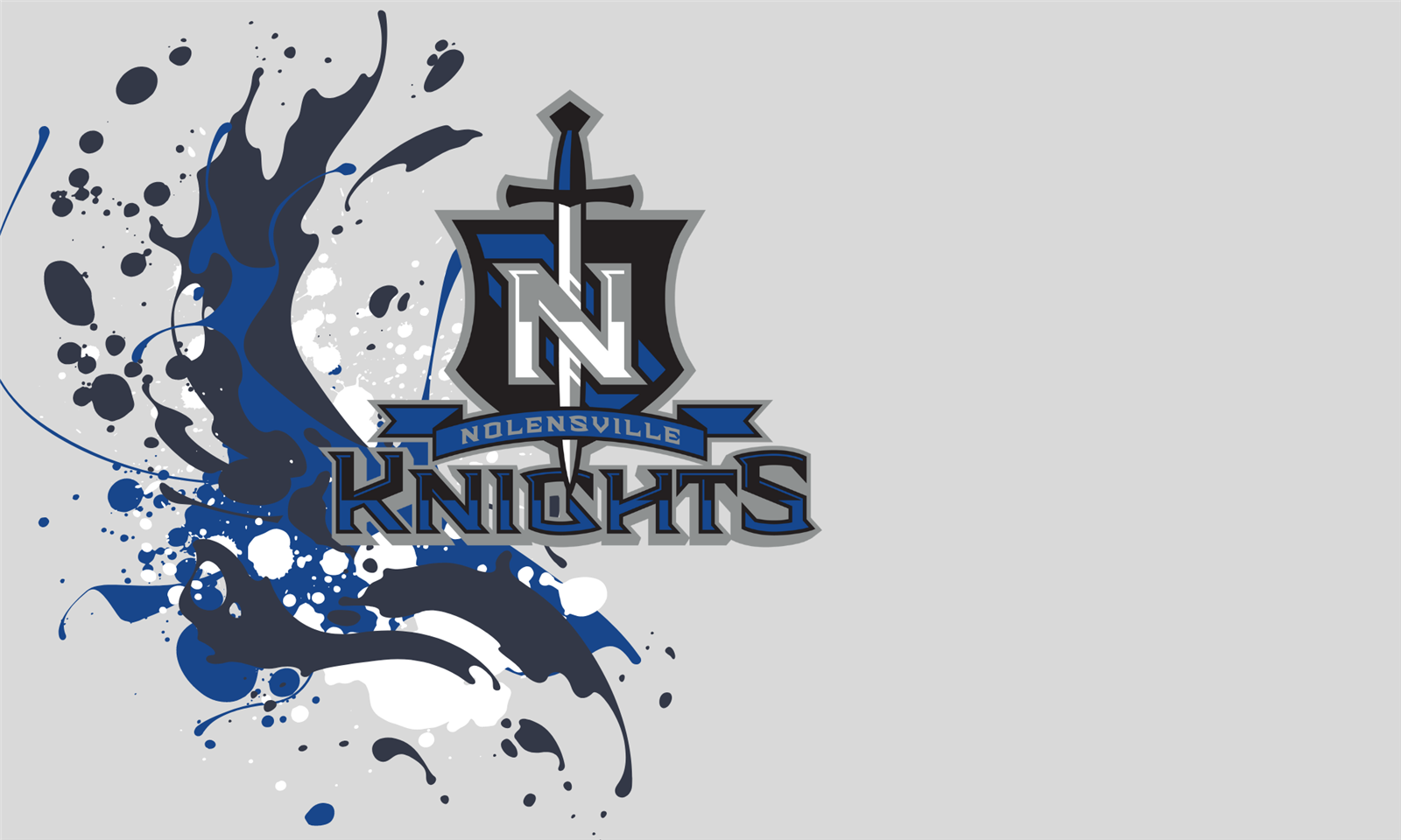 Nolensville High logo with paint splatter